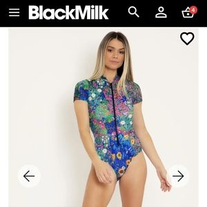 NWT Blackmilk KLIMT COLLAGE PINK SHORT SLEEVE REEF SUIT